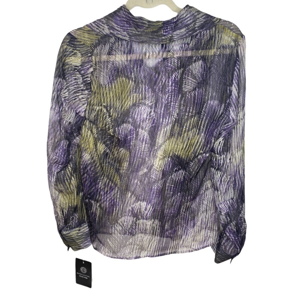 Doncaster Silk Button Down Blouse Size Medium NWT - Picture 2 of 5